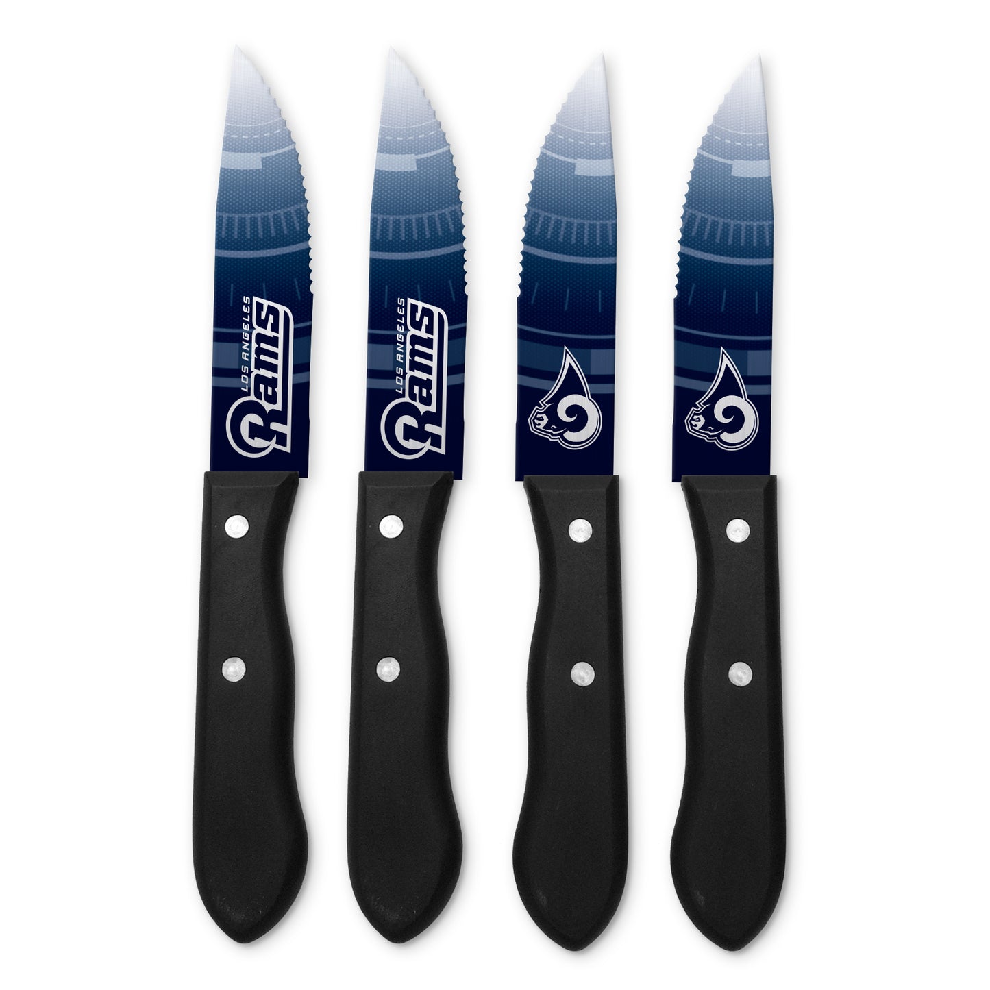 Sports Vault NFL Los Angeles Rams Steak Knives Set of Four Licensed Collection