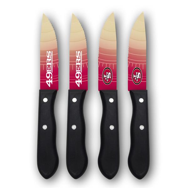 Sports Vault NFL San Francisco 49ers Steak Knives Set of Four Licensed
