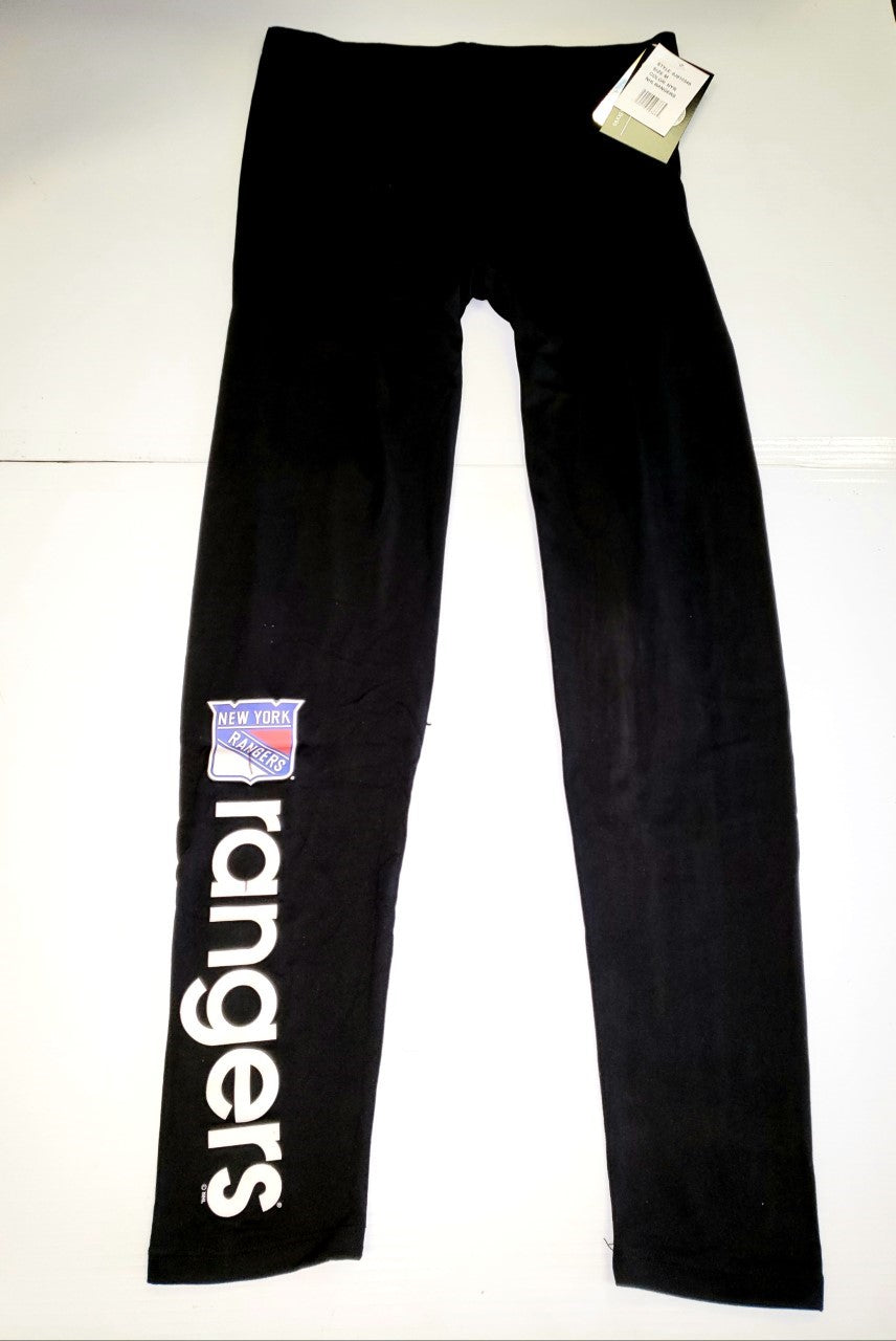 G-lll NHL New York Rangers Black Leggings with Team Name/Logo Large