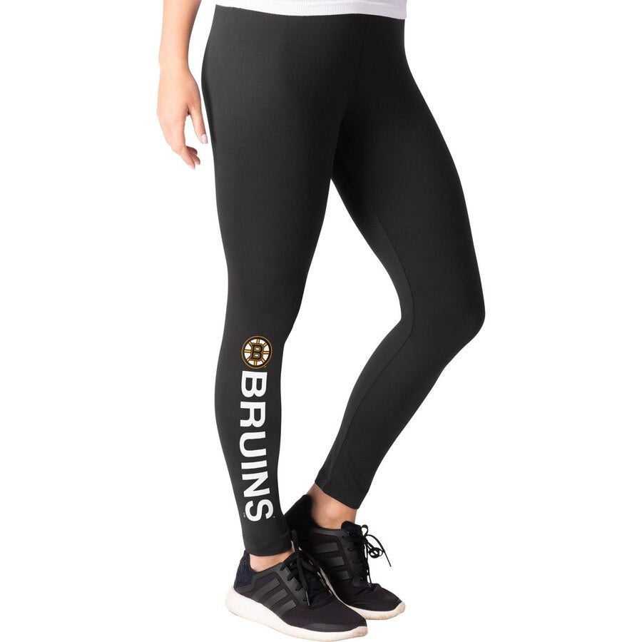 G-lll NHL Boston Bruins Black Leggings Team Name Logo Large