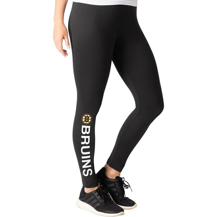 G-lll NHL Boston Bruins Black Leggings Team Name Logo X-Large
