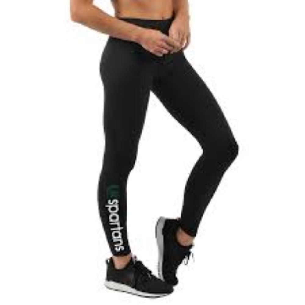G-lll NCAA Michigan St. Spartans Black Leggings with School Name/Logo Medium