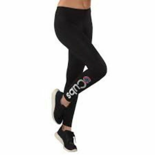 G-lll MLB Chicago Cubs Black Leggings with Team Name/Logo Large