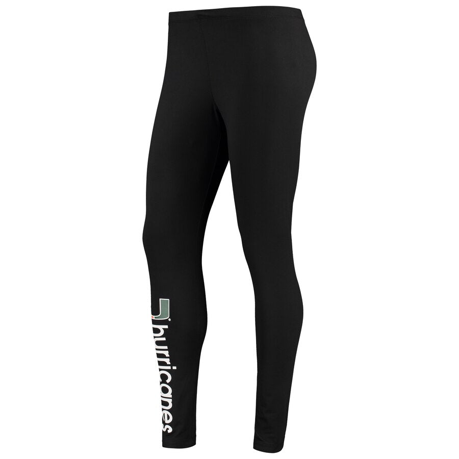 G-lll NCAA Miami Hurricanes Black Leggings with School Name/Logo Small