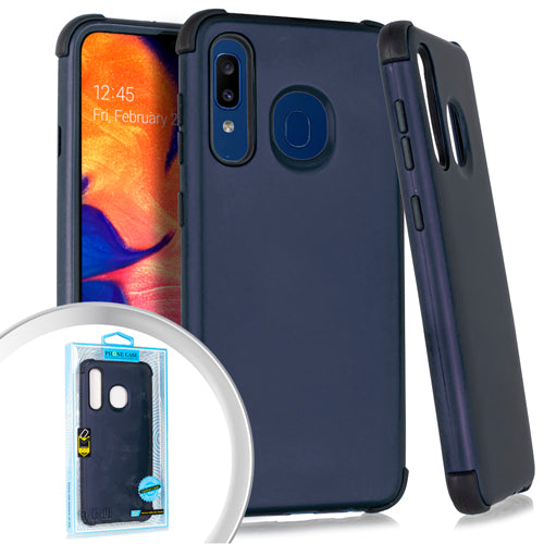 GSA Slim Rubberized Armor Hybrid Case for Samsung Galaxy A20/A50 - Blue