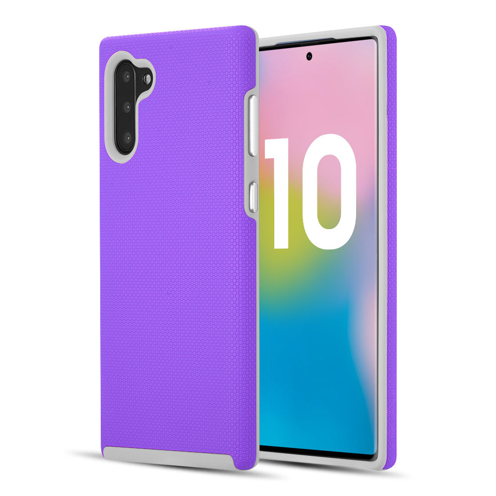 GSA Grippy Textured Hybrid Case for Samsung Note 10 (6.3") - Purple