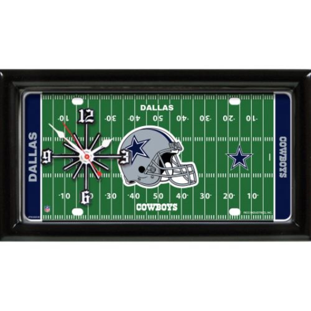 GTEI NFL Dallas Cowboy Field Wall/Desk Clock for Home or Office