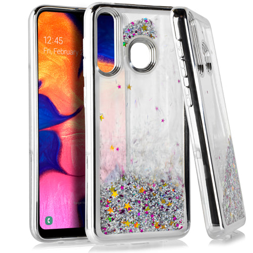 GSA Liquid Glitter Candy Case for Samsung Galaxy A20/A50 - Silver