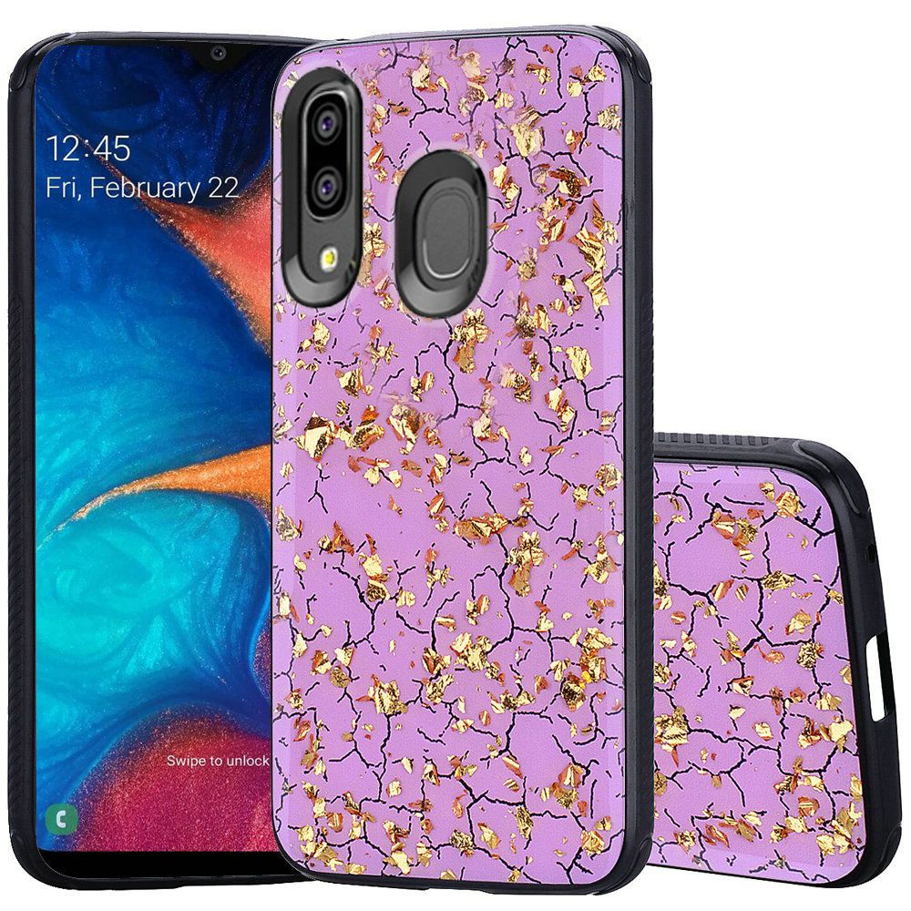 GSA Frozen Gold Glitter Lightening Case for Samsung Galaxy A20/A50 - Pink