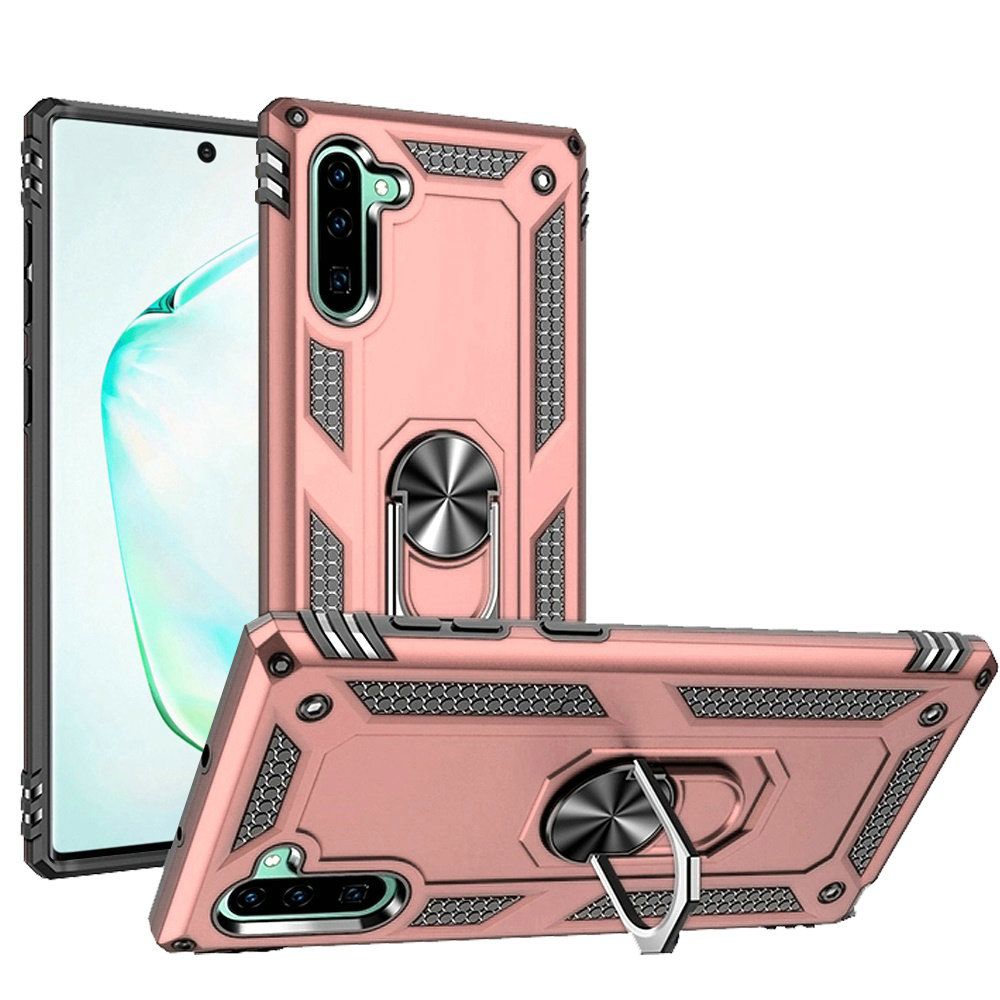 GSA Slim Shockproof Case w/Ring Stand for Samsung Galaxy Note 10 (6.3") - Rose Gold
