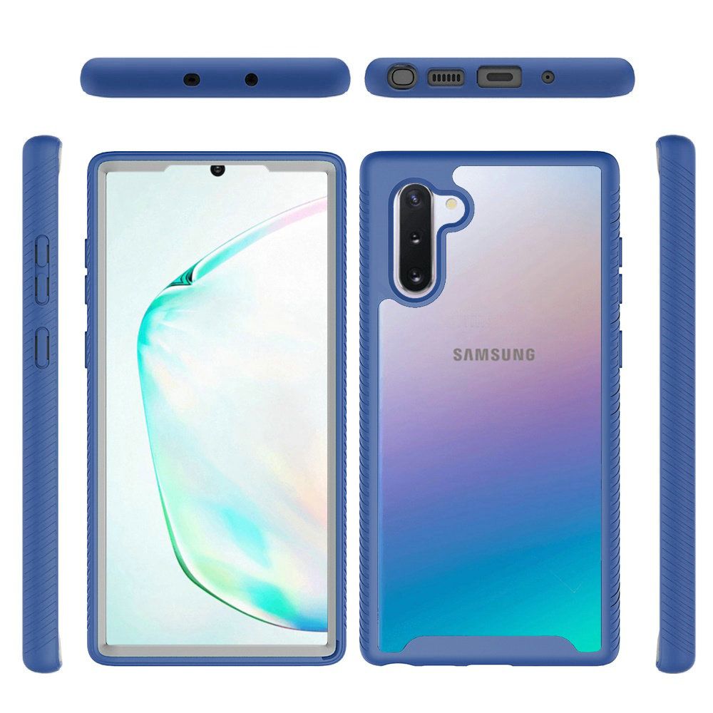 GSA Shockproof Heavy Duty Case for Samsung Galaxy Note 10 (6.3") - Clear/Blue