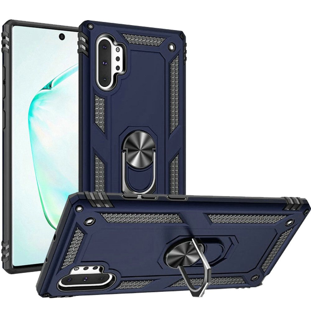 GSA Slim Shockproof Case w/Ring Stand for Samsung Galaxy Note 10 Plus - Blue