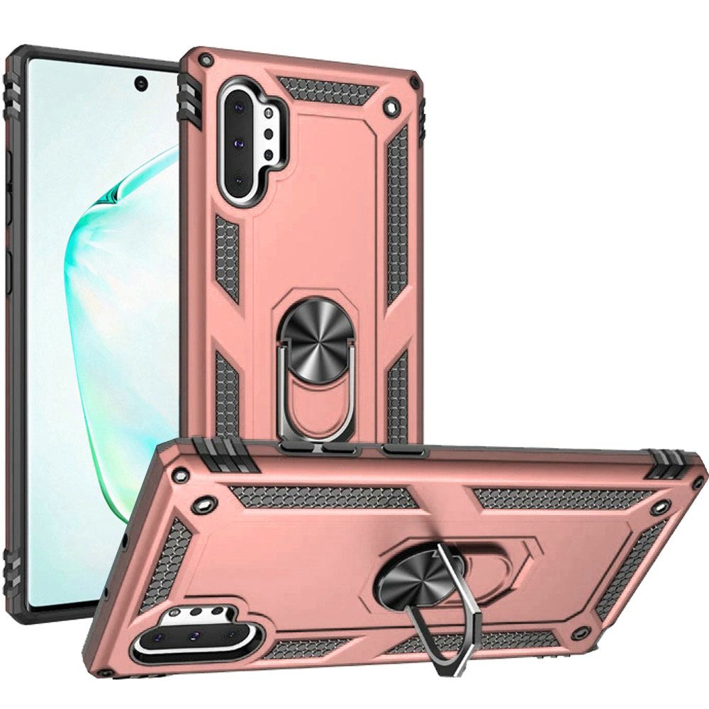 GSA Slim Shockproof Case w/Ring Stand for Samsung galaxy Note 10 Plus - Rose Gold