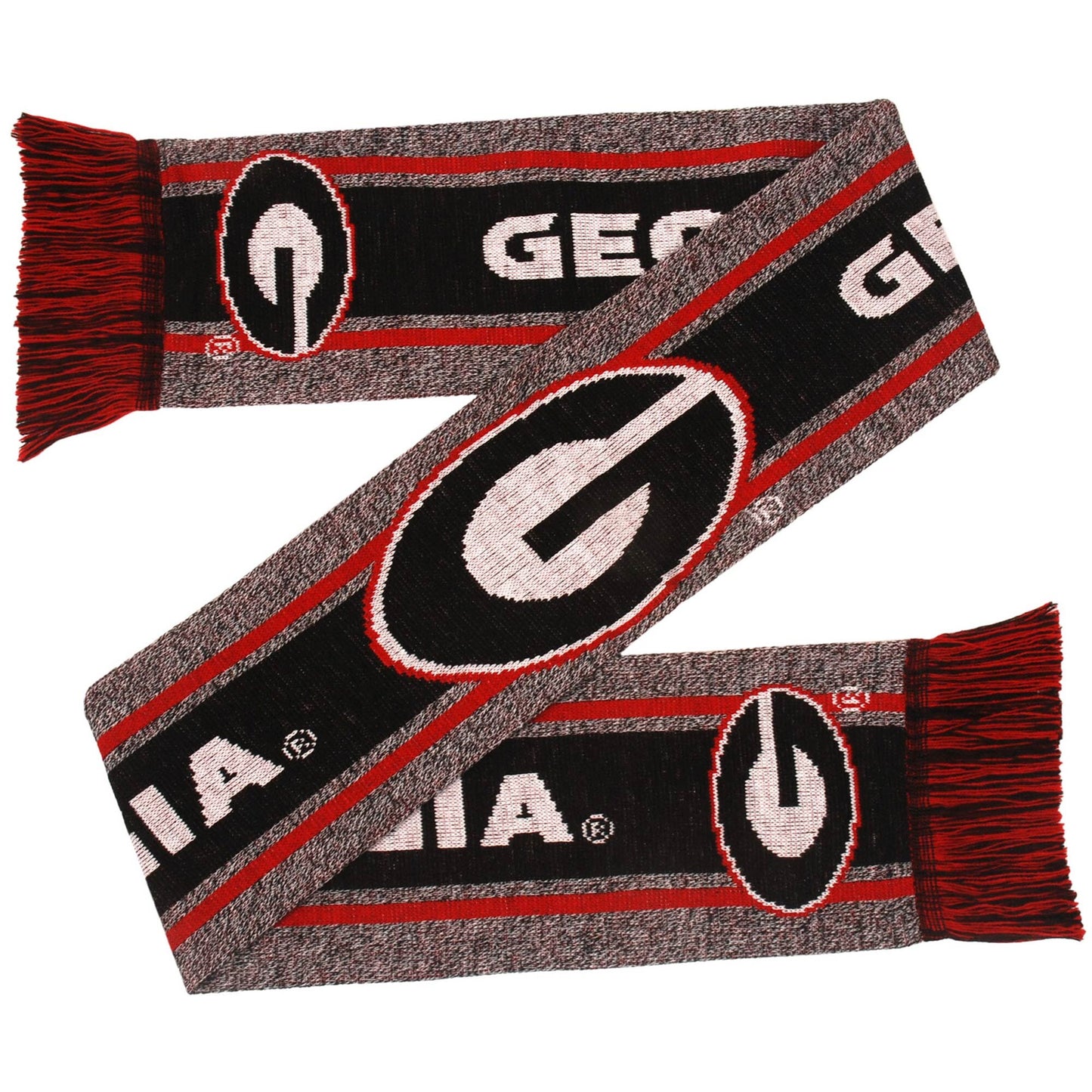 FOCO NCAA GEORGIA BULLDOGS GRAY BIG LOGO SCARF (66")