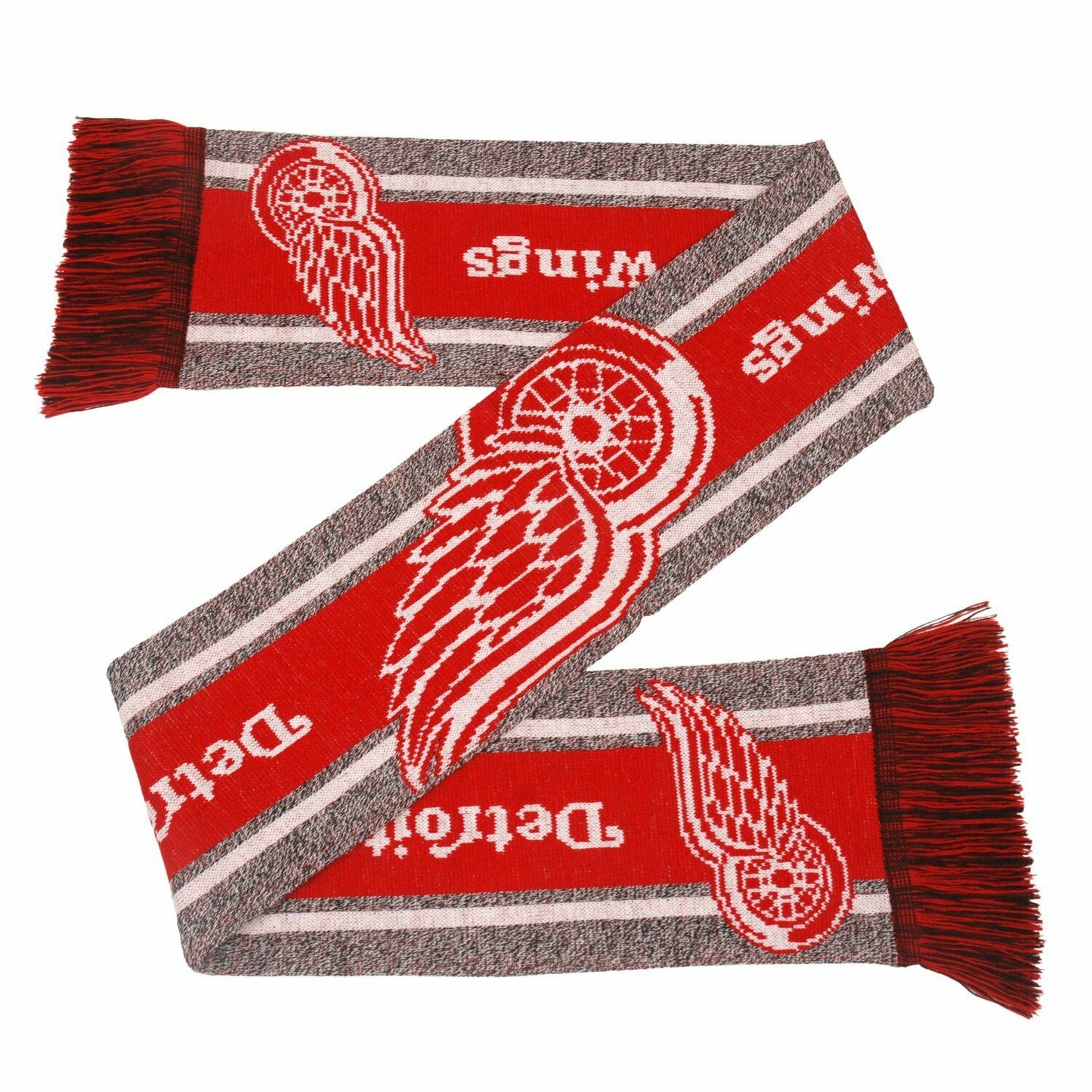 FOCO NHL Licensed Detroit Red Wings Gray Big Logo Scarf (66")