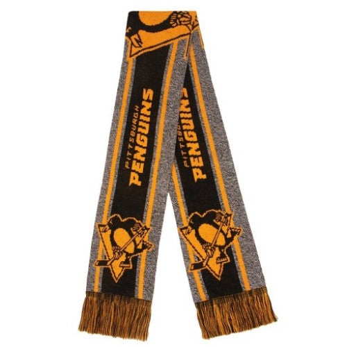 FOCO NHL Pittsburgh Penguins Gray Big Logo Scarf 66"
