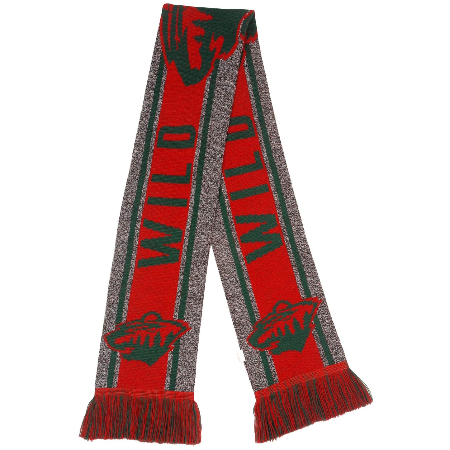 FOCO NHL Minnesota Wild GRAY BIG LOGO SCARF 66"