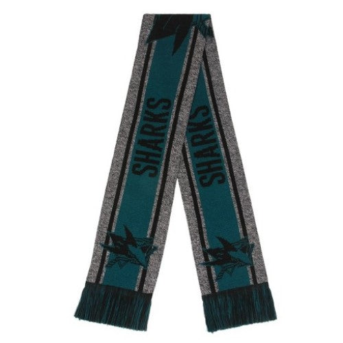 FOCO NHL San Jose Sharks Gray Big Logo Scarf 66"
