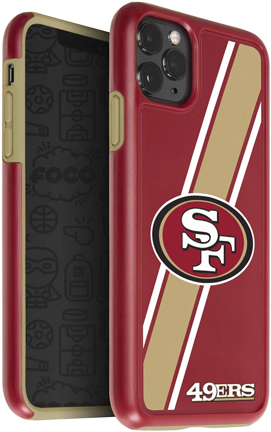 FOCO NFL San Francisco 49ers Hybrid Case For Apple iPhone 11 Pro Max & XS Max (6.5")