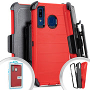 GSA Textured Stripe Holster Case for Samsung Galaxy A20/A50 - Red