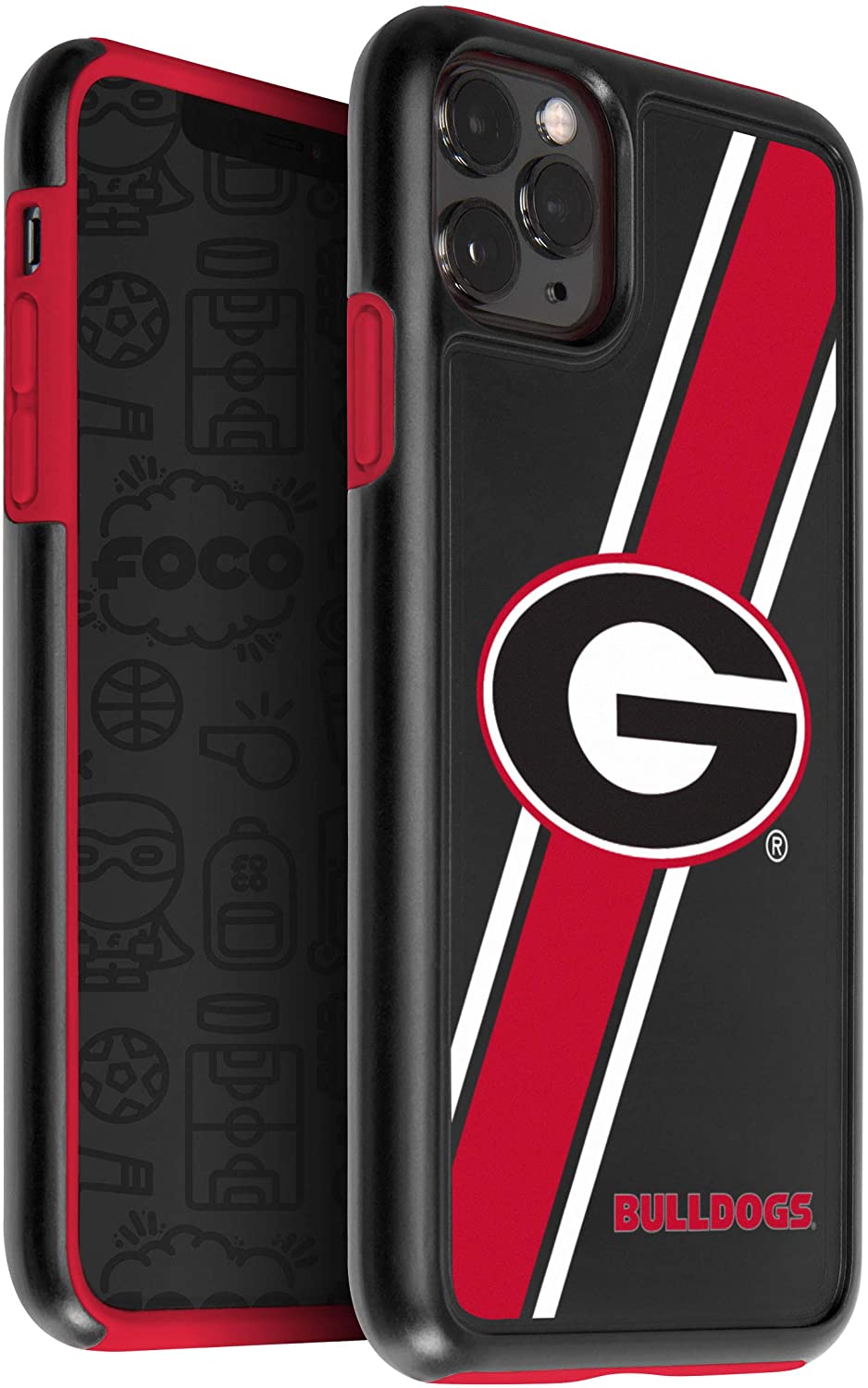 FOCO NCAA Georgia Bulldogs Hybrid for iPhone 11 Pro Max & XS Max (6.5")