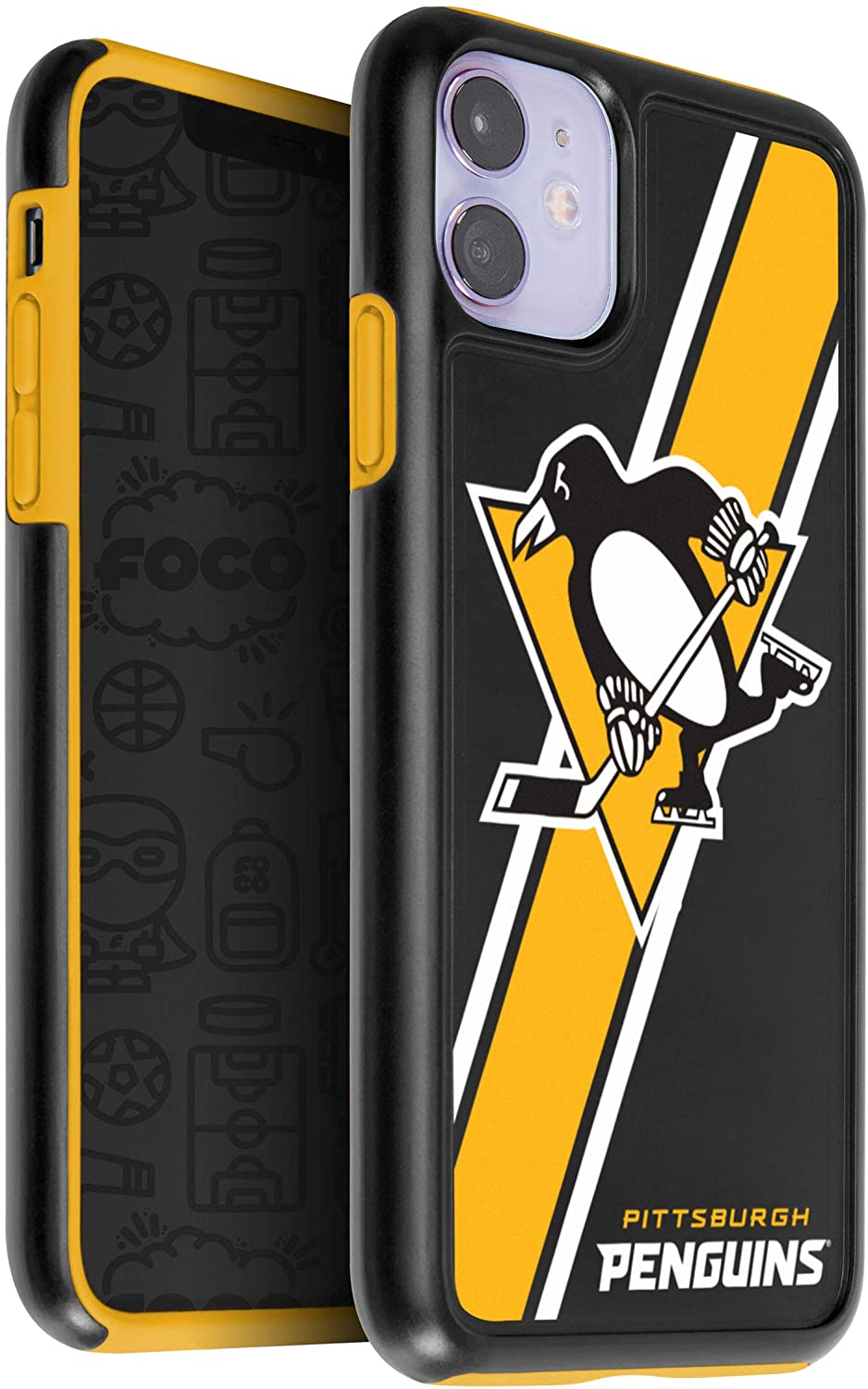 FOCO NHL Pittsburgh Penguins Hybrid Case for iPhone 11 & XR (6.1)
