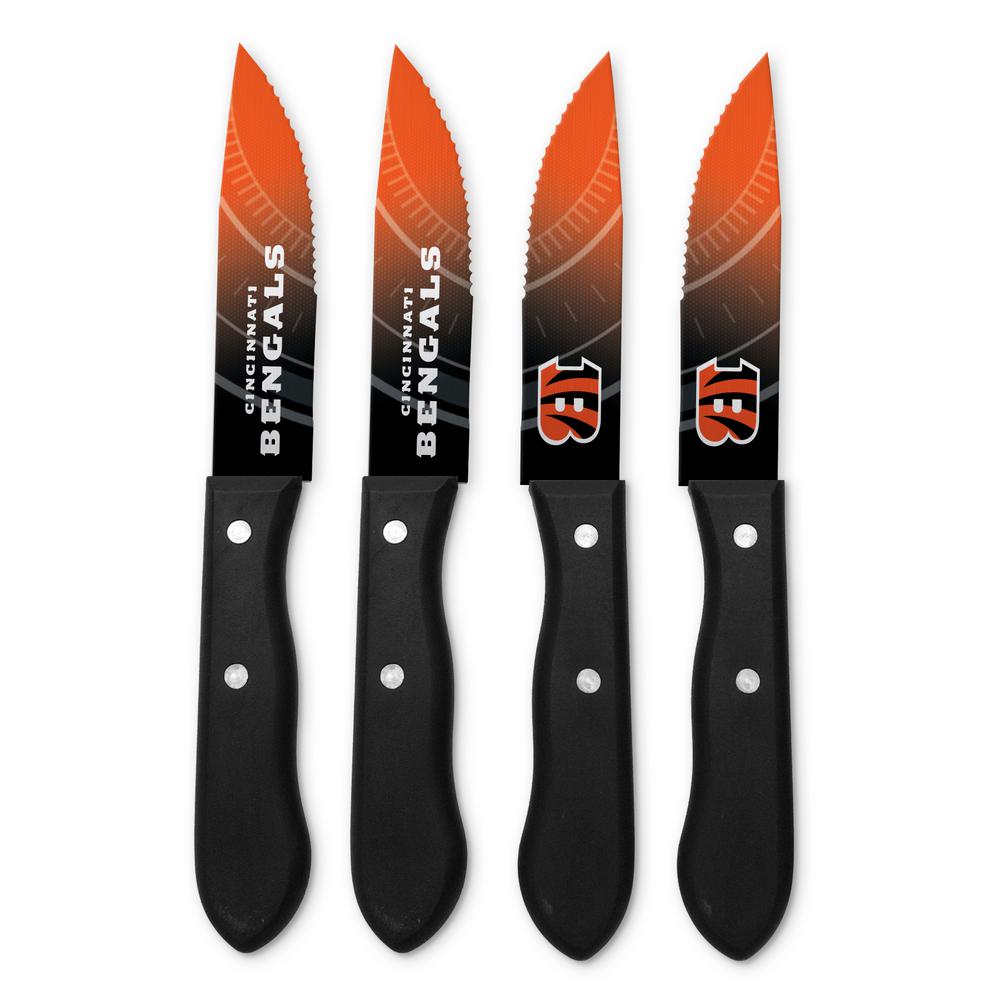 Sports Vault NFL Cincinnati Bengals Steak Knives Set of 4 Licensed