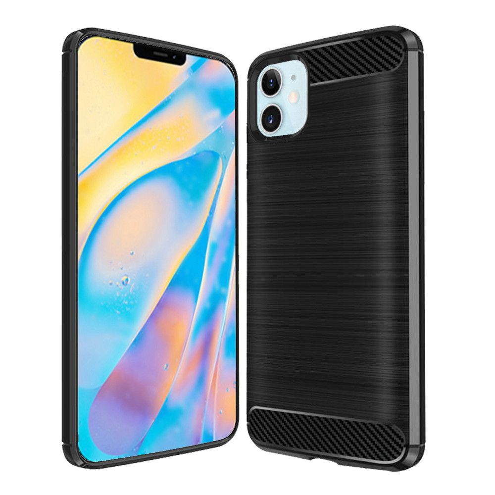 GSA Carbon Fiber TPU Gel Skin Case For iPhone 12 Mini (5.4") Black