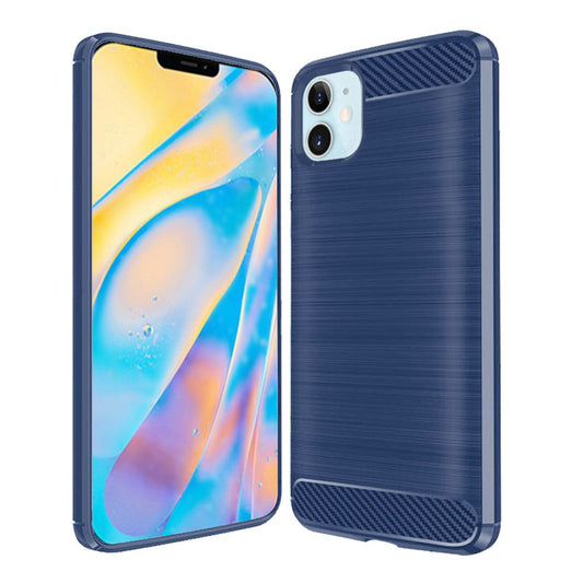 GSA Carbon Fiber Look TPU Gel Skin Case For iPhone 12 Mini (5.4") Blue