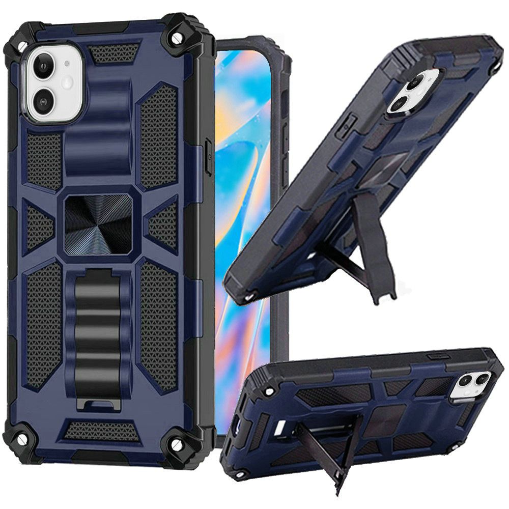 GSA Machine Magnetic Case with Kickstand for iPhone 12 Mini 5.4 Dark Blue/Black