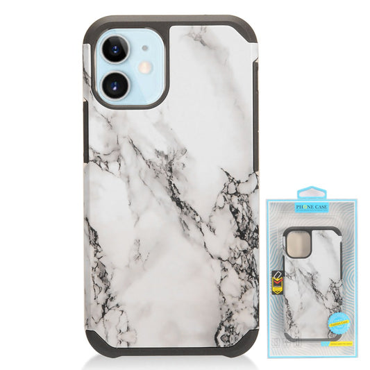 GSA Hybrid Image Hard Case for Apple iPhone 12 Mini (5.4") White Marble