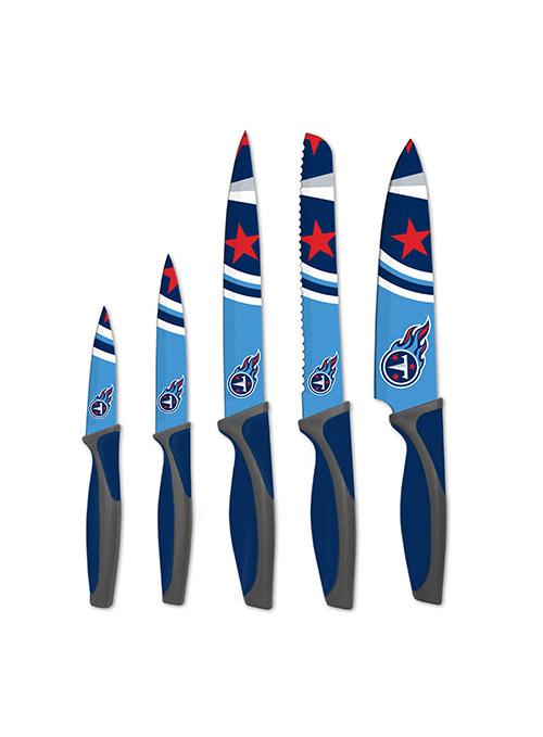 Sports Vault NFL Tennessee Titans Kitchen Knives Set of Five