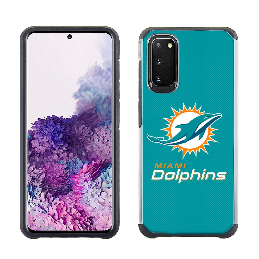 PBG NFL Licensed Miami Dolphins Textured Case for Samsung Galaxy S20