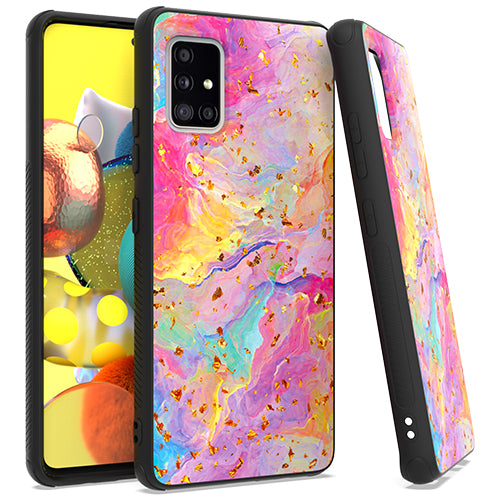 GSA Gold Flake Marble Case for Samsung Galaxy A51 5g - Rainbow