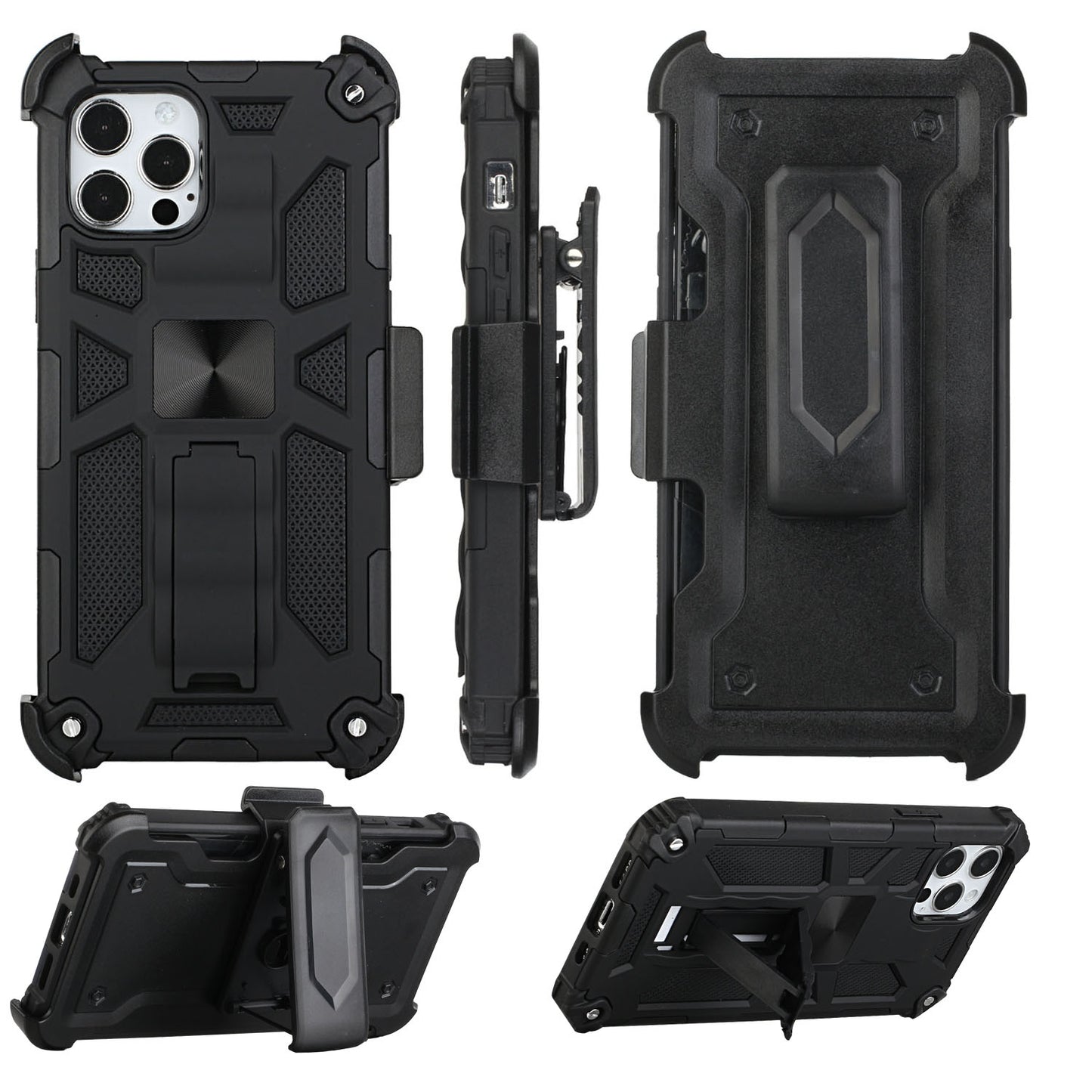 GSA Machine 3in1 Combo Holster Case For iPhone 12 Pro Max (6.7") - Black