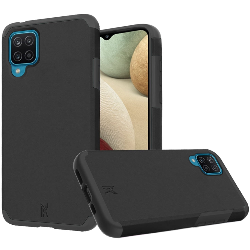 GSA Heavy Duty Tough Shockproof Hybrid Case BLACK For REVVL V 2021 4G