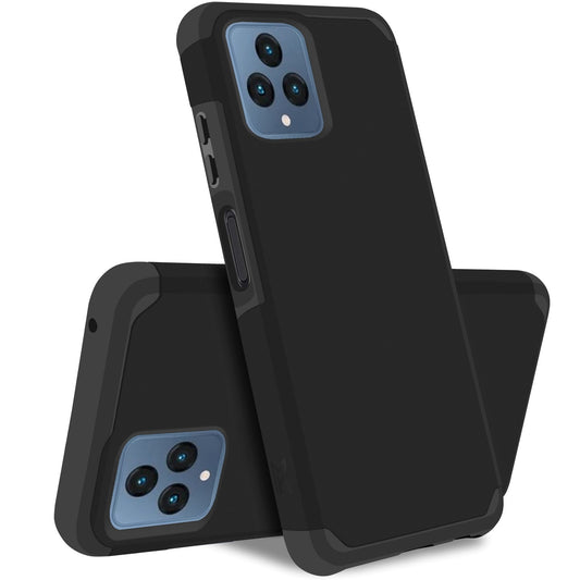 GSA Hybrid Tough Shockproof  Dual Hybrid Case For T-Mobile REVVL 6 5G - Black