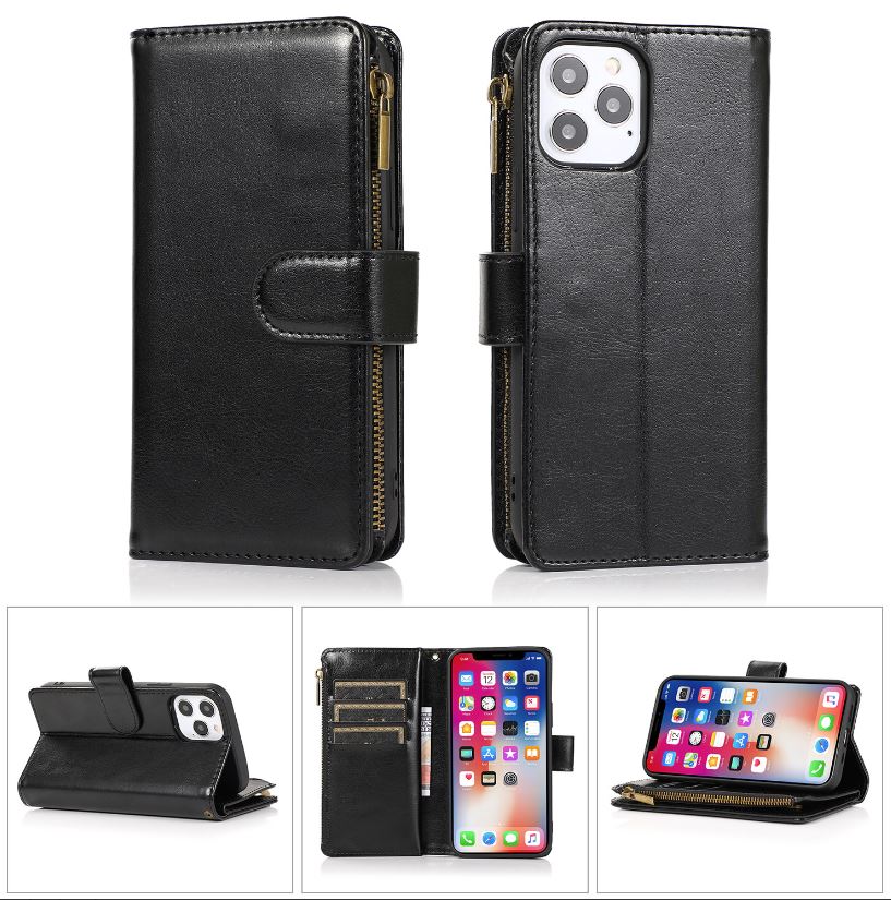 SAMS22 LUX ZIPPER WALLET Black