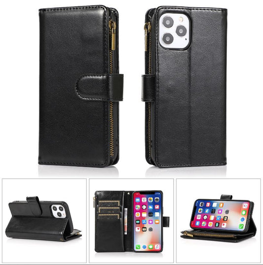 SAMS22 LUX ZIPPER WALLET Black