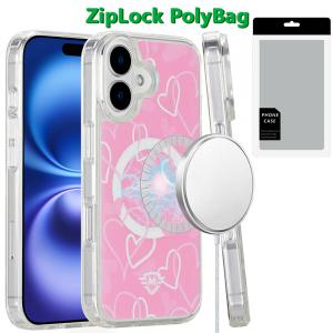 GSA iP16 MSafe UV Design Hearts Pink