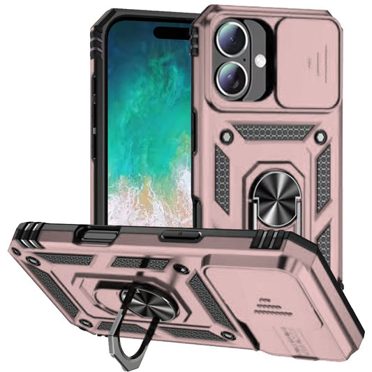 GSA iPhone16+ Camera cover  with Ring  - Rose Gold 6.7 screen
