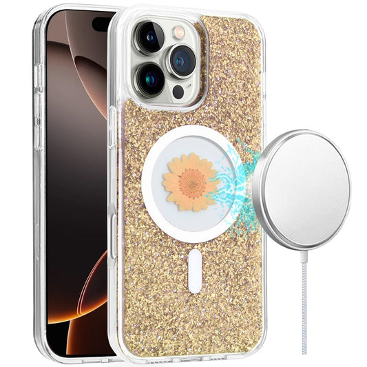 IP16Pro MSafe Flower Glitter Gol