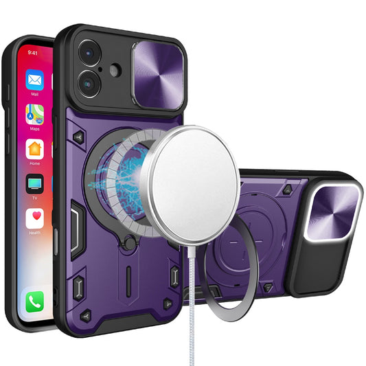 GSA iPhone16 MagSafe with Camera Cover and Ring Std - Purple 6.1 Screen