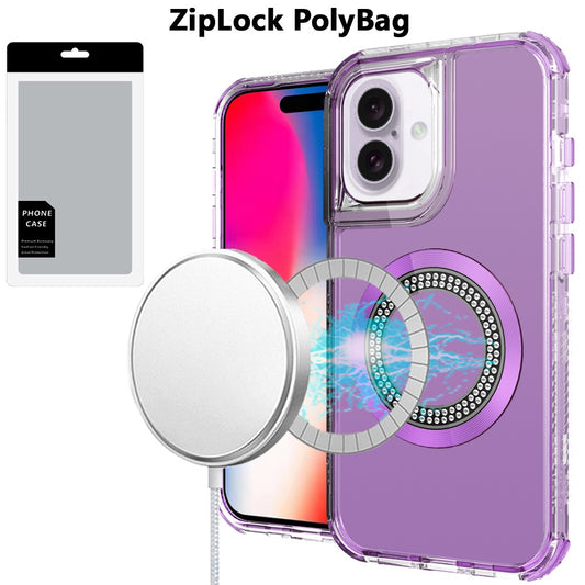 iP16 Glitter CircleChrome Purple