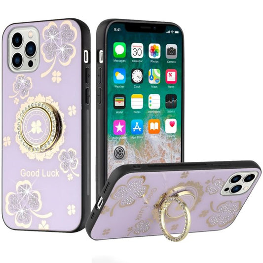 IP14PMax Leaf Diam RING Purple
