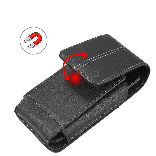Pouch V#29 6.3" Card RotLeath Bk