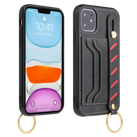 iP14PMax LeaterCC Wrist Strap BK