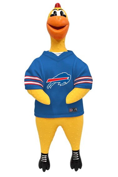 LE NFL Buffalo Bills Team Rubber Chicken Dog Toy