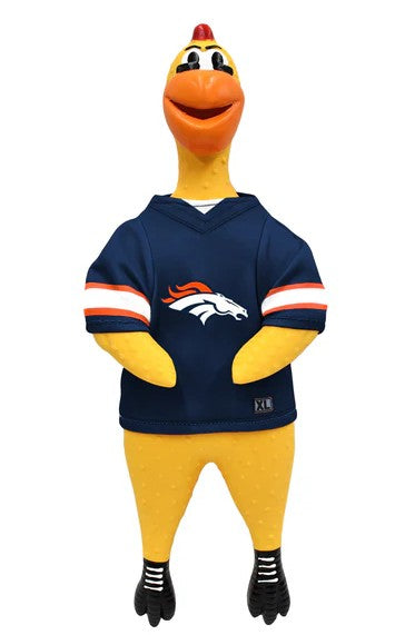 LE NFL Denver Broncos??Team Rubber Chicken Dog Toy