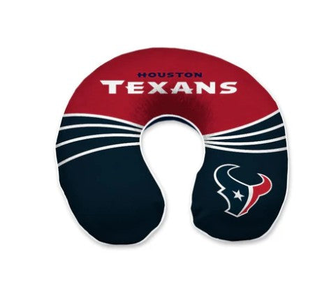 PGS NFL Houston Texans Travel Head & Neck Relaxation Pillow Snap Close